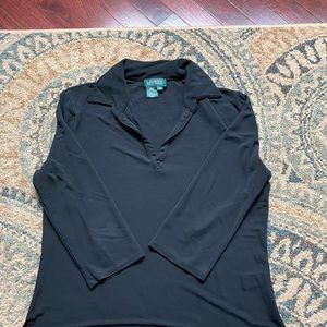 RALPH LAUREN BLACK BLOUSE